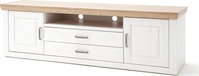 Lowboard BRIXEN 198x63x52 cm , Nachbildung Pinie Aurelio wei&szlig; /Grandson Oak...