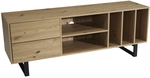 Lowboard 150 x 55 x 40 cm Eiche-Dekor/schwarz