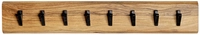Wandgarderobe 90 x 15 cm Akazie Massivholz/schwarz