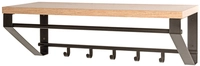 Wandgarderobe PARMA13 Eiche-Dekor/schwarz 70 x 30 cm