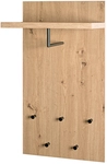 Garderobenpaneel PARMA1 Eiche-Dekor/schwarz 48 x 90 cm