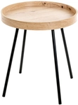Beistelltisch 40 x 40 cm braun/schwarz
