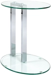 Beistelltisch oval ARTUR 2 45 x 35 cm Glas