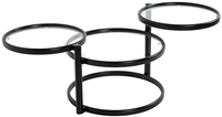 Couchtisch 58-140 cm schwarz/transparent