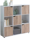 Kommode 89 x 91 cm wei&szlig;/ braun
