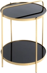 Beistelltisch 38 x 38 cm schwarz/goldfarbig