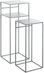 Beistelltisch 2er-Set 30x85x30 cm 26x63x26 cm grau