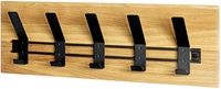 Wandgarderobe 60 x 20 cm Eiche Massivholz/schwarz