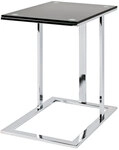 Beistelltisch 54 x 37 cm chromfarbig/schwarz