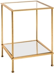 Beistelltisch 39 x 39 cm Glas/goldfarbig