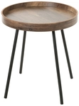 Beistelltisch &Oslash; 40 cm dunkelbraun/schwarz