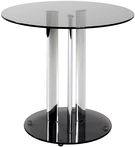 Beistelltisch 59 x 57 cm grau/chromfarbig