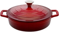 Servierpfanne Gusseisen 34 x 31 x 9,5 cm Kirschrot
