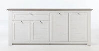 Sideboard ISADORA 210 x 91 cm wei&szlig;/ braun