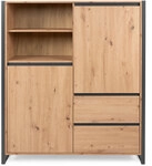 Highboard DENVER 120 x 140 cm braun/ grau