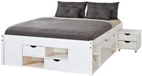 Stauraum-/Funktionsbett LAURO 180 x 200 cm wei&szlig;