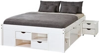 Stauraum-/Funktionsbett Lauro 160 x 200 cm wei&szlig;