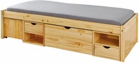 Stauraum-/Funktionsbett EMILIAN 90 x 200 cm braun
