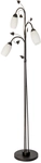 GLOBO Stehlampe VENEZIA Glas Durchmesser 45 cm H&ouml;he 150 cm Rostfarbig