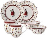 Villeroy & Boch Fr&uuml;hst&uuml;cksservice TOY'S DELIGHT Bone China 6-teilig Wei&szlig;/Bunt