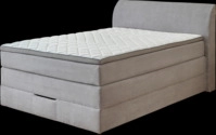 Boxspringbett LUKE 140 x 200 cm grau