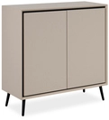 Kommode ARONA 90 x 90 cm sandfarben/schwarz