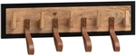 Garderobe Mango massiv 60 x 6 x 15 cm Braun/Schwarz