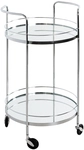 Servierwagen 48 x 80 cm Spiegelglas/chromfarbig