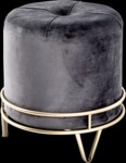 Hocker 38 x 38 cm anthrazit/goldfarbig