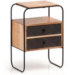 Nachttisch Akazie massiv 60 x 40 x 30 cm