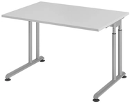 Schreibtisch 120 x 80 cm Grau/ Silber