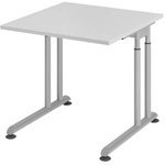 Schreibtisch 80 x 80 cm Grau/ Silber