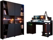 Parisot Gamertisch und Regale mit LED Beleuchtung schwarz