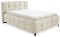 Bettgestell LUCY Textil 225 x 170 x 59 cm Bubble Optik Beige