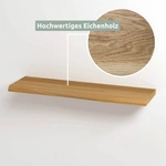 holz4home Wandregal 40 cm Eiche ge&ouml;lt mit Baumkante