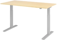 Stehtisch 160 x 80 cm Ahorn/ Silber