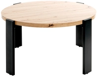 Couchtisch 75 x 42 cm braun/schwarz rund