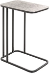 Beistelltisch 46 x 62 cm silberfarbig/schwarz