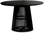 Esstisch Mango massiv rund 120 cm lackiert Schwarz