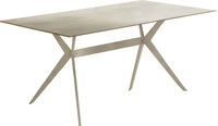 Esstisch CONRAD Kunststein 180 x 90 x 76 cm Sintered Stone Travertin Marmor-Optik