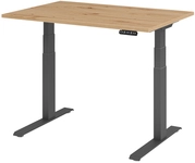 Stehtisch 120 x 129 x 80 cm Asteiche/ Graphit
