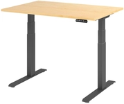 Stehtisch 120 x 129 x 80 cm Ahorn/ Graphit