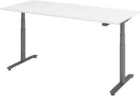 H&ouml;henverstellbarer Schreibtisch 180 x 80 cm Wei&szlig;/ Graphit