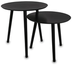 Tisch 2er-Set VILANA &Oslash; 50 cm/&Oslash; 45 cm schwarz