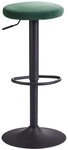 Barhocker Metall/Textil &Oslash; 40 cm h&ouml;henverstellbar lackiert Gr&uuml;n