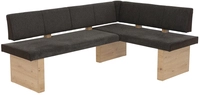 Eckbank LINN Webstoff braun/ Eiche Artisan NB