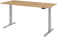 Stehtisch 180 x 129 x 80 cm Asteiche/ Silber