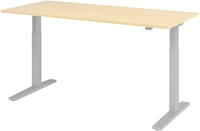 Stehtisch 180 x 80 cm Ahorn/ Silber