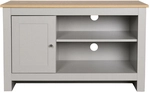 Lowboard EMERALD 95 x 39 x 58 cm teilmassiv Eichefarben Grau/Braun