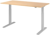 Stehtisch 160 x 80 cm Eiche/ Silber